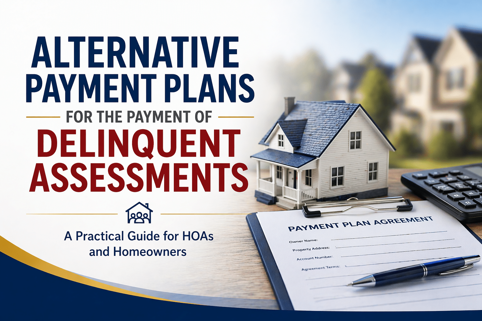 Alternative Payment Plans for the Payment of Delinquent Assessments