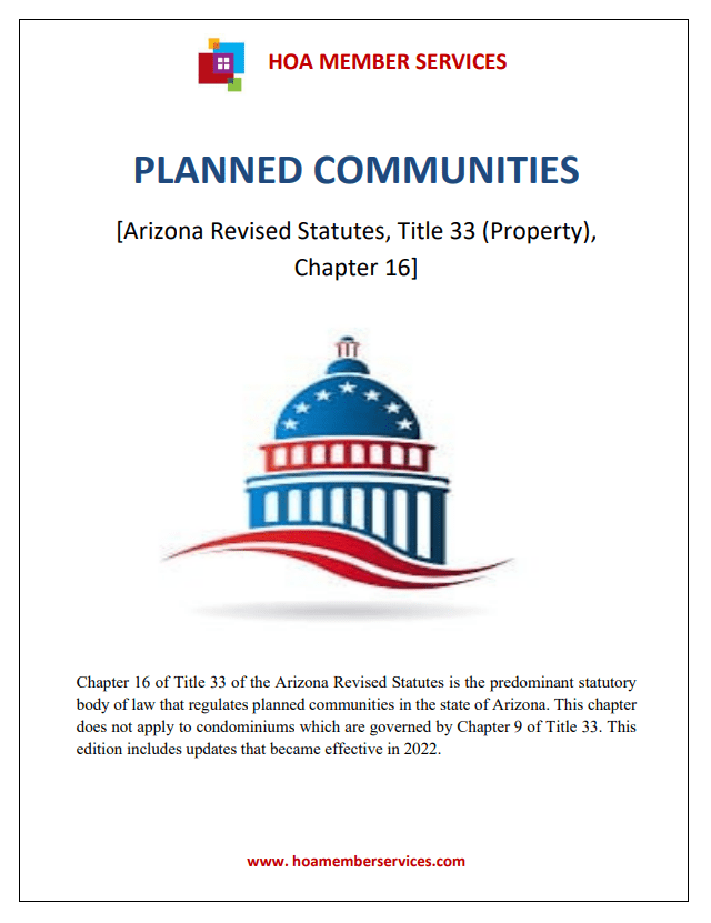 Arizona Homeowners Association Laws HOA Member Services