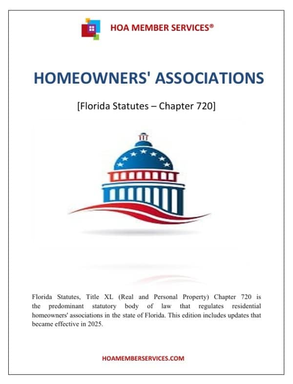 Florida Homeowners Association Laws with 2025 Changes (Chapter 720)