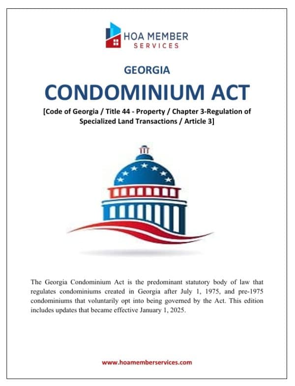 Georgia State Codes, Title 44 (Property) - Georgia Condominium Act