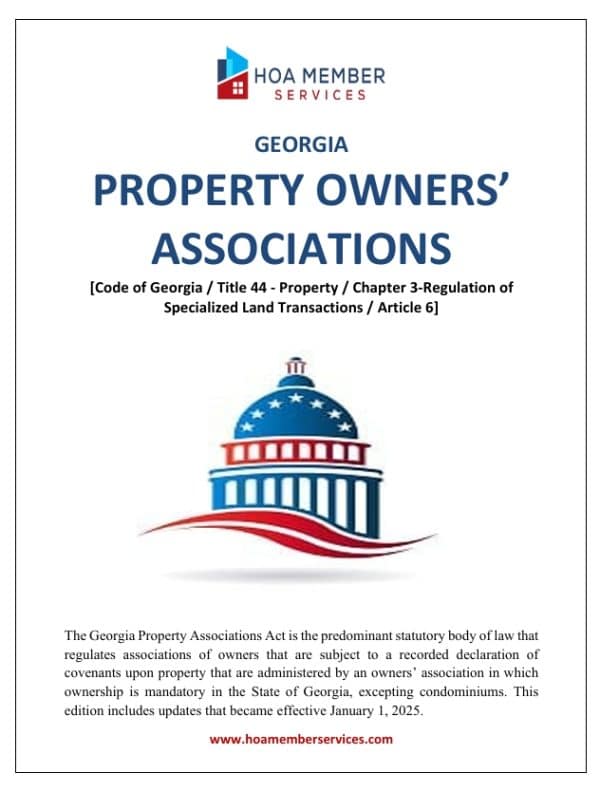 Georgia State Codes, Title 44 (Property)- Georgia Property Owners Association Act