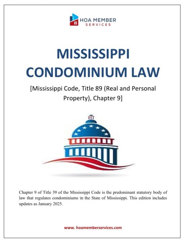 Mississippi Code: Title 89 (Real and Personal Property), Chapter 9 - Condominiums