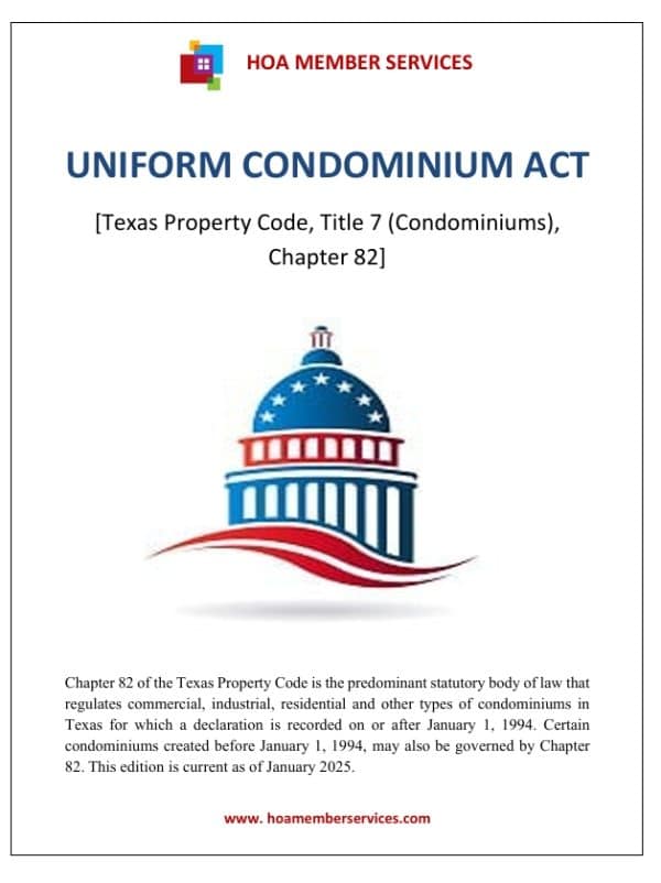 Texas Condominium Laws with 2025 Updates (Recorded after 1993)