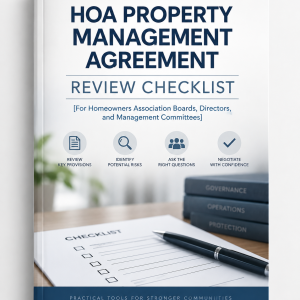 HOA Property Management Agreement Review Checklist